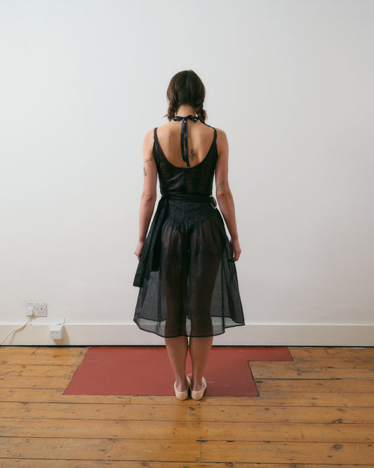 Pleated Dress in Cotton Organdie