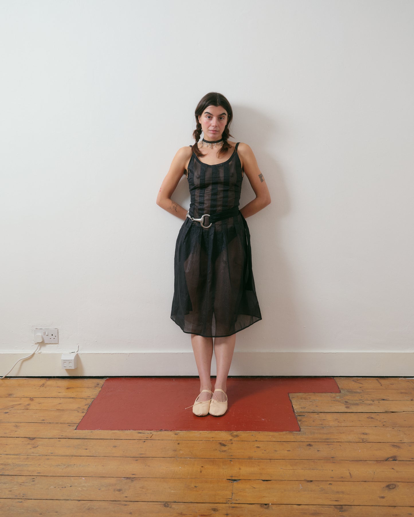 Pleated Dress in Cotton Organdie